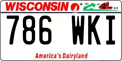 WI license plate 786WKI