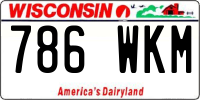 WI license plate 786WKM