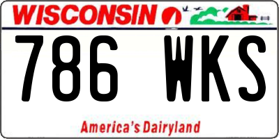 WI license plate 786WKS
