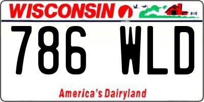 WI license plate 786WLD