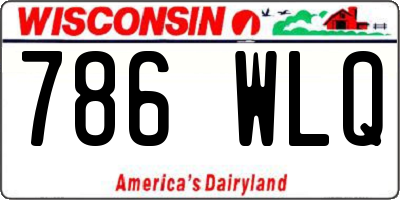 WI license plate 786WLQ