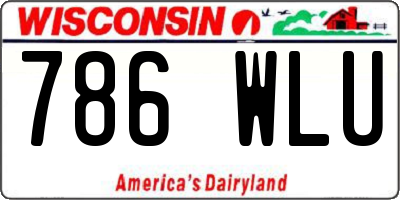 WI license plate 786WLU