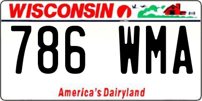 WI license plate 786WMA