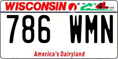 WI license plate 786WMN