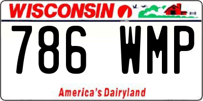 WI license plate 786WMP