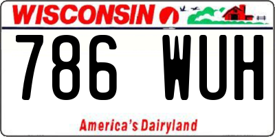 WI license plate 786WUH