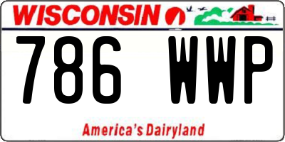 WI license plate 786WWP