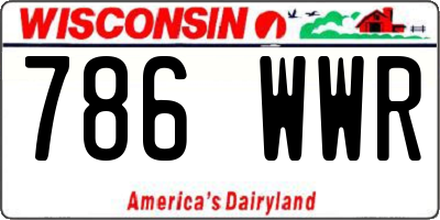 WI license plate 786WWR