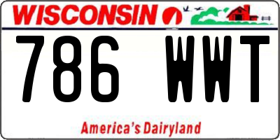 WI license plate 786WWT