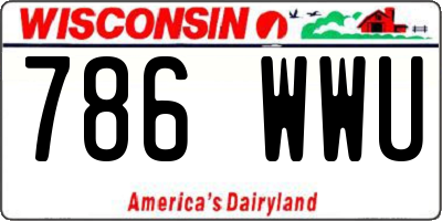 WI license plate 786WWU