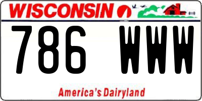 WI license plate 786WWW