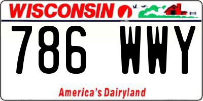 WI license plate 786WWY