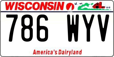 WI license plate 786WYV