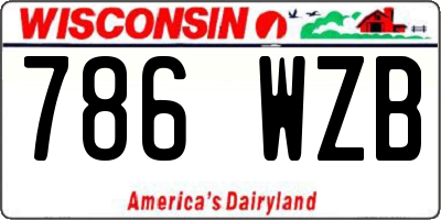 WI license plate 786WZB