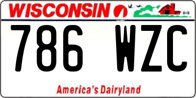 WI license plate 786WZC
