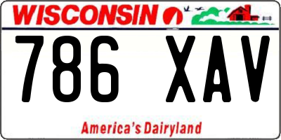 WI license plate 786XAV