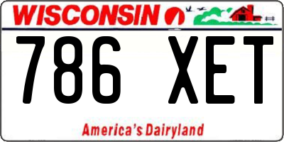 WI license plate 786XET