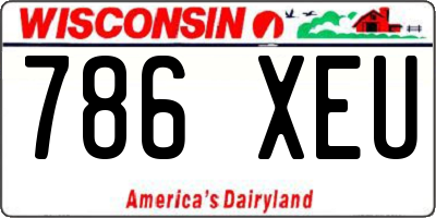 WI license plate 786XEU