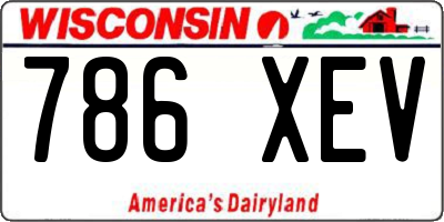 WI license plate 786XEV