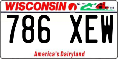 WI license plate 786XEW
