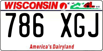 WI license plate 786XGJ