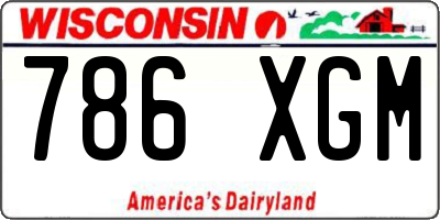 WI license plate 786XGM