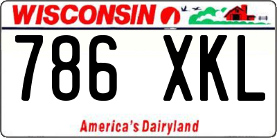 WI license plate 786XKL
