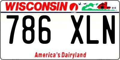WI license plate 786XLN