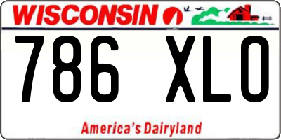 WI license plate 786XLO
