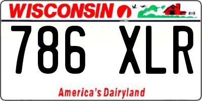 WI license plate 786XLR