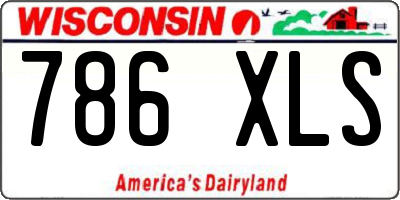 WI license plate 786XLS