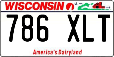 WI license plate 786XLT