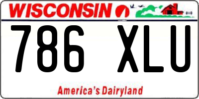 WI license plate 786XLU