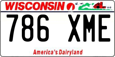 WI license plate 786XME