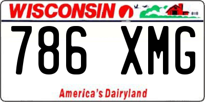 WI license plate 786XMG