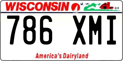 WI license plate 786XMI