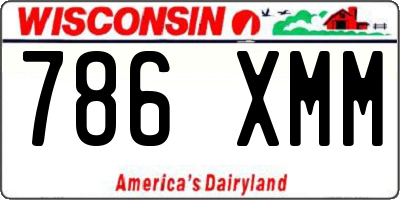 WI license plate 786XMM
