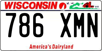 WI license plate 786XMN
