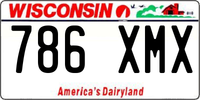 WI license plate 786XMX