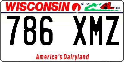 WI license plate 786XMZ