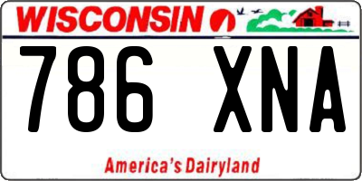 WI license plate 786XNA