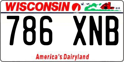 WI license plate 786XNB