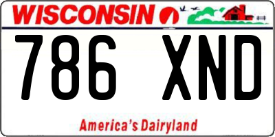 WI license plate 786XND