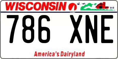 WI license plate 786XNE