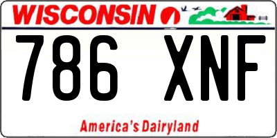 WI license plate 786XNF
