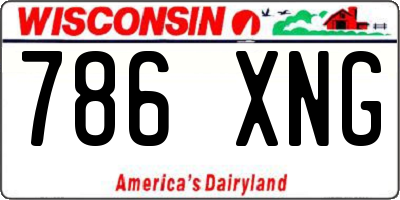 WI license plate 786XNG