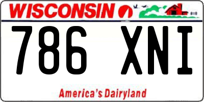 WI license plate 786XNI