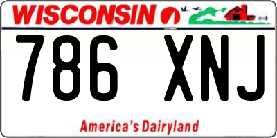 WI license plate 786XNJ