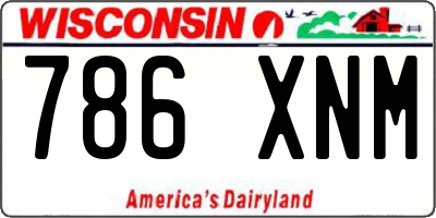 WI license plate 786XNM