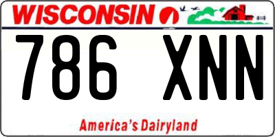 WI license plate 786XNN